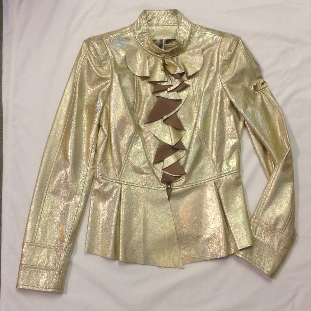 Gorski Après-Ski Metallic Gold Jacket